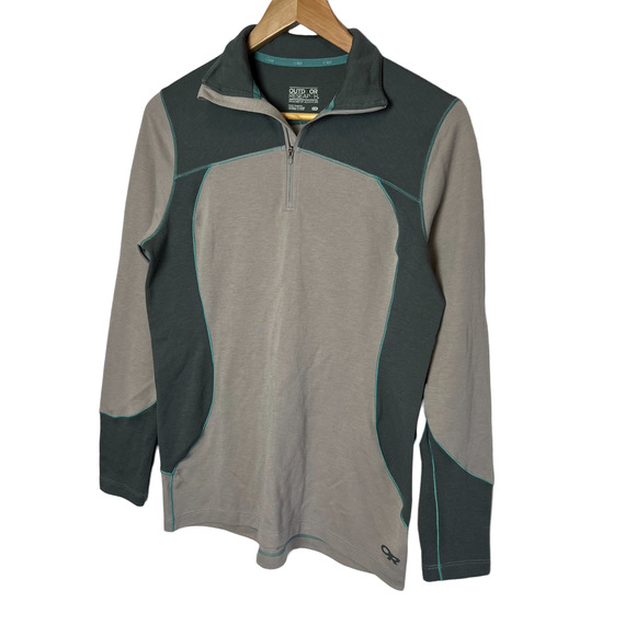 Outdoor Research Size Large Blackridge Top 9" Front Zipper Slate/Pewter Wool EUC - Picture 3 of 11